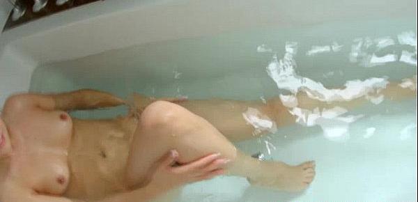  Masturbating babe solo in the bathtub